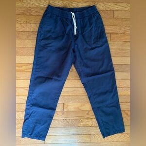 Frank & Oak Navy Blue Cropped Summer Pants